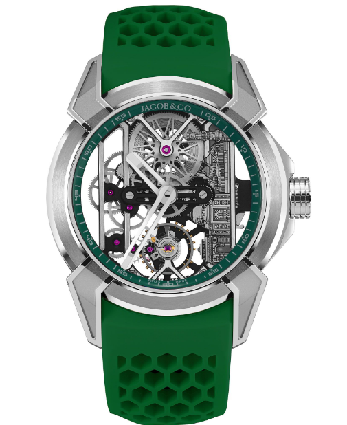 Jacob & Co Replica watch Epic X Titanium Green Neoralithe Inner Ring EX110.20.AQ.AA.ABRUA